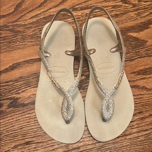 Havaianas Women's Glitter Sandals - Gold